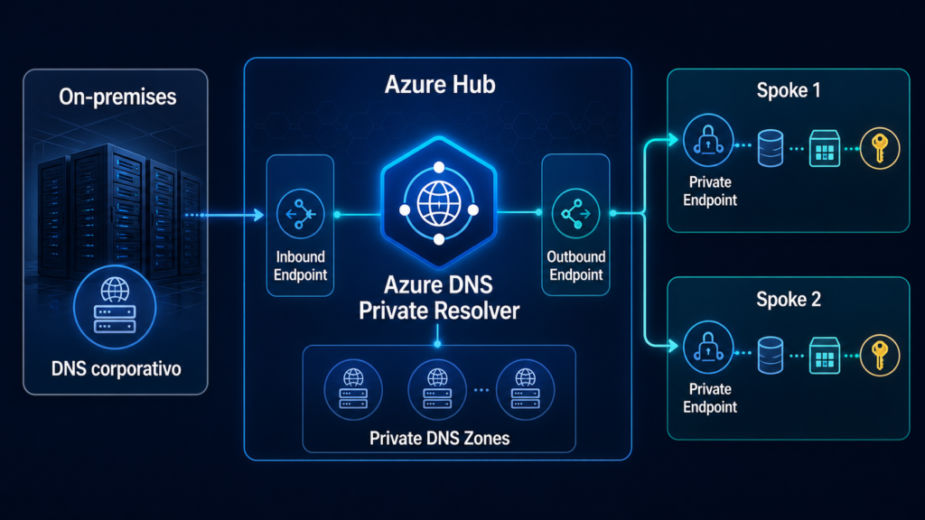 Azure DNS Private Resolver na prática: o desenho certo para ambientes híbridos com Private Endpoint dns imagem 2
